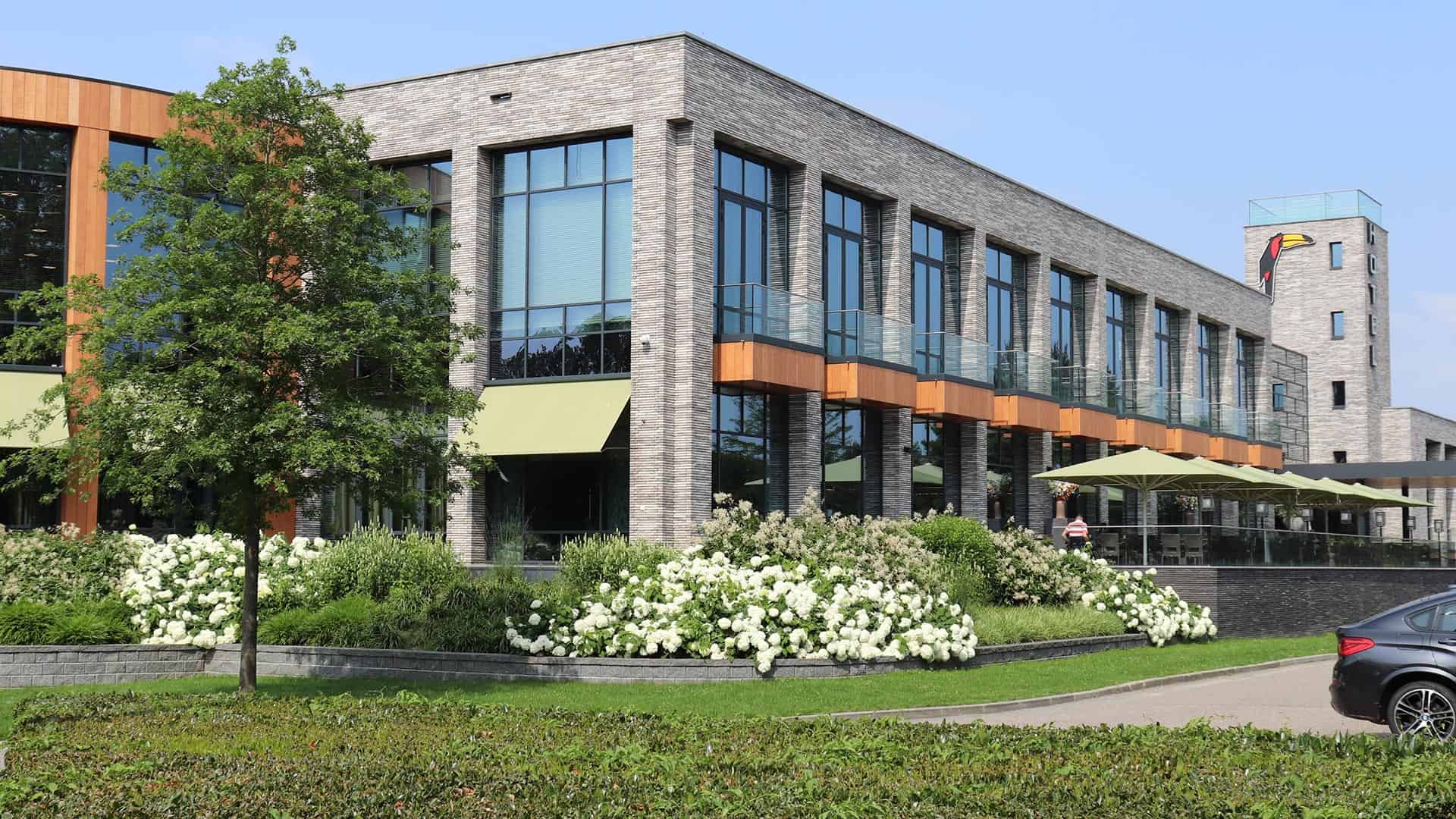 Daktuin voor hotel
